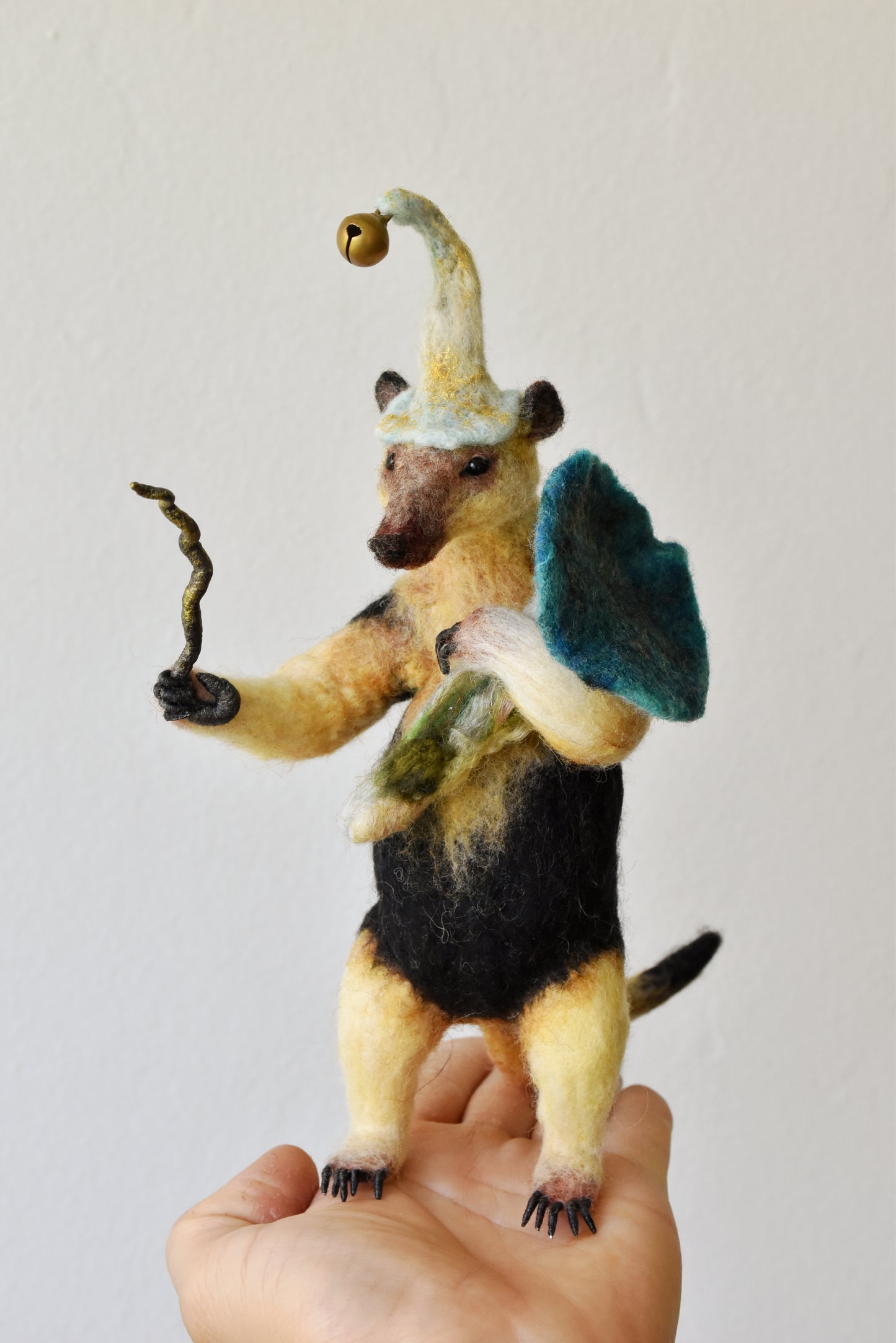 Needle Felted MagicianTamandua Anteater