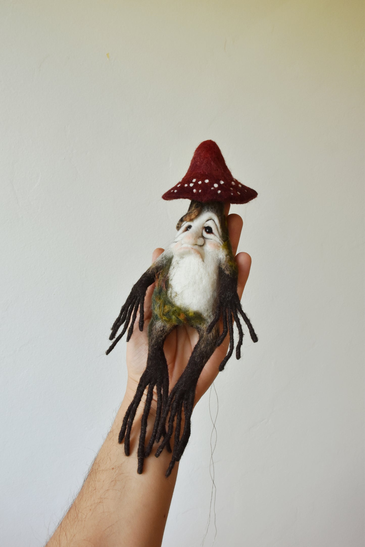 Needle Felted  Creature Mandrake-Zoombie-Tuber-Mushroom