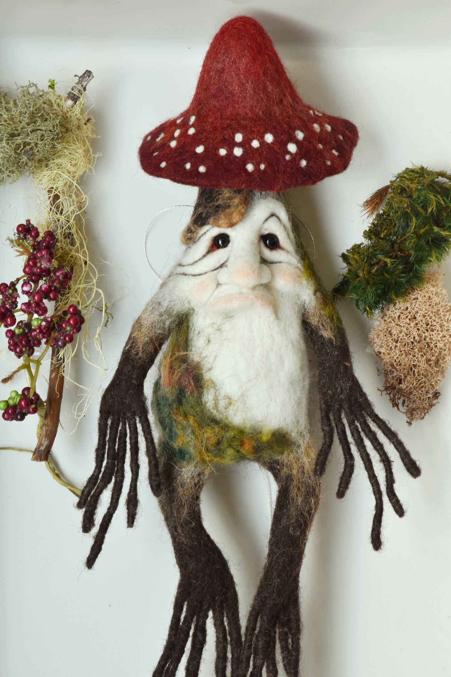 Needle Felted  Creature Mandrake-Zoombie-Tuber-Mushroom