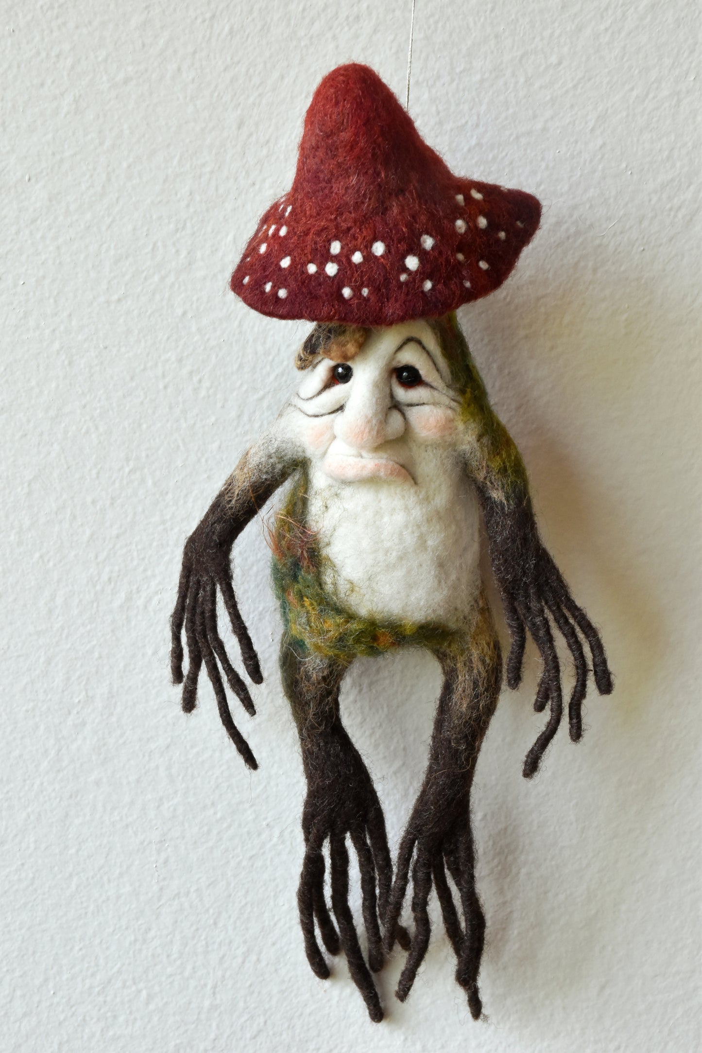 Needle Felted  Creature Mandrake-Zoombie-Tuber-Mushroom
