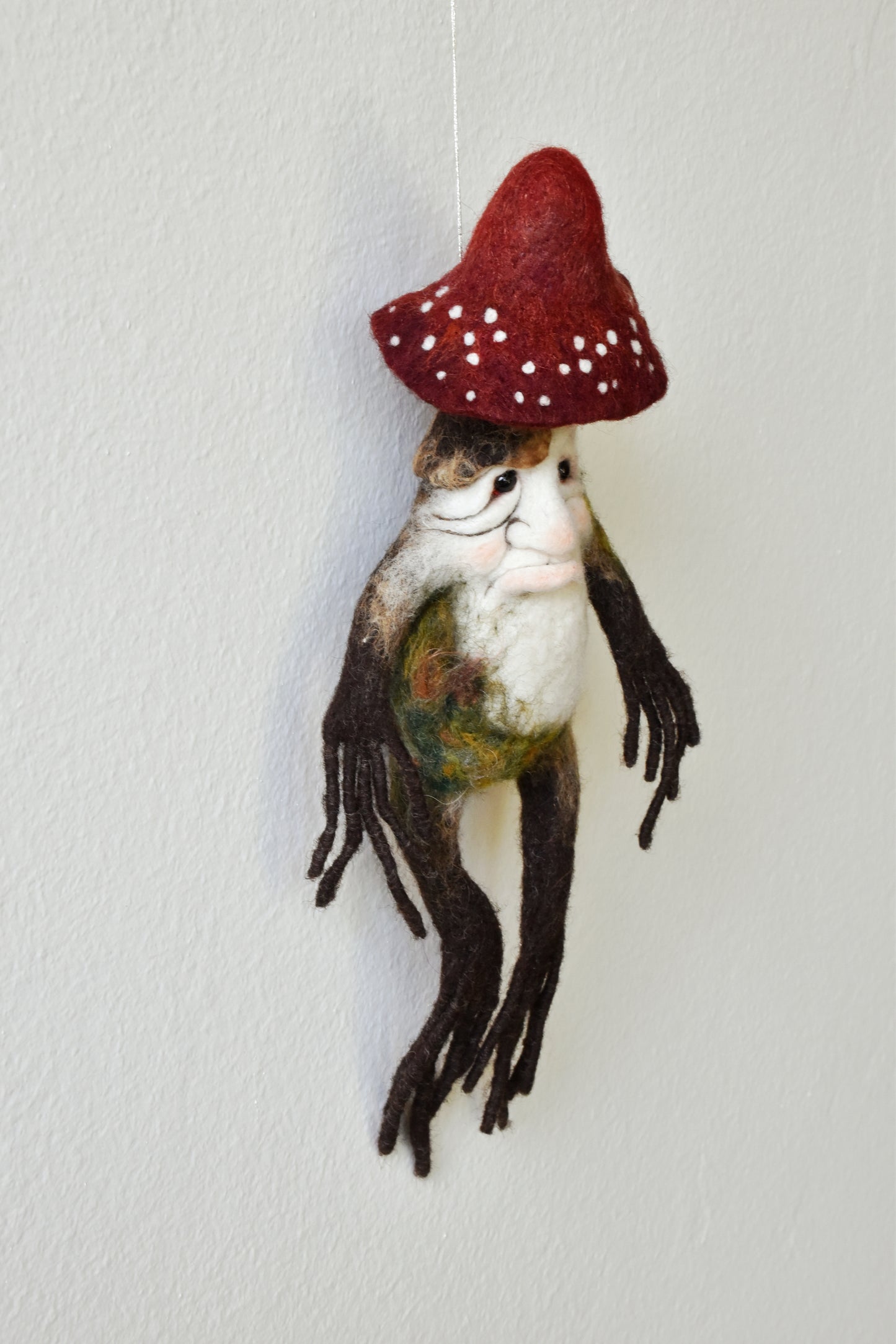 Needle Felted  Creature Mandrake-Zoombie-Tuber-Mushroom