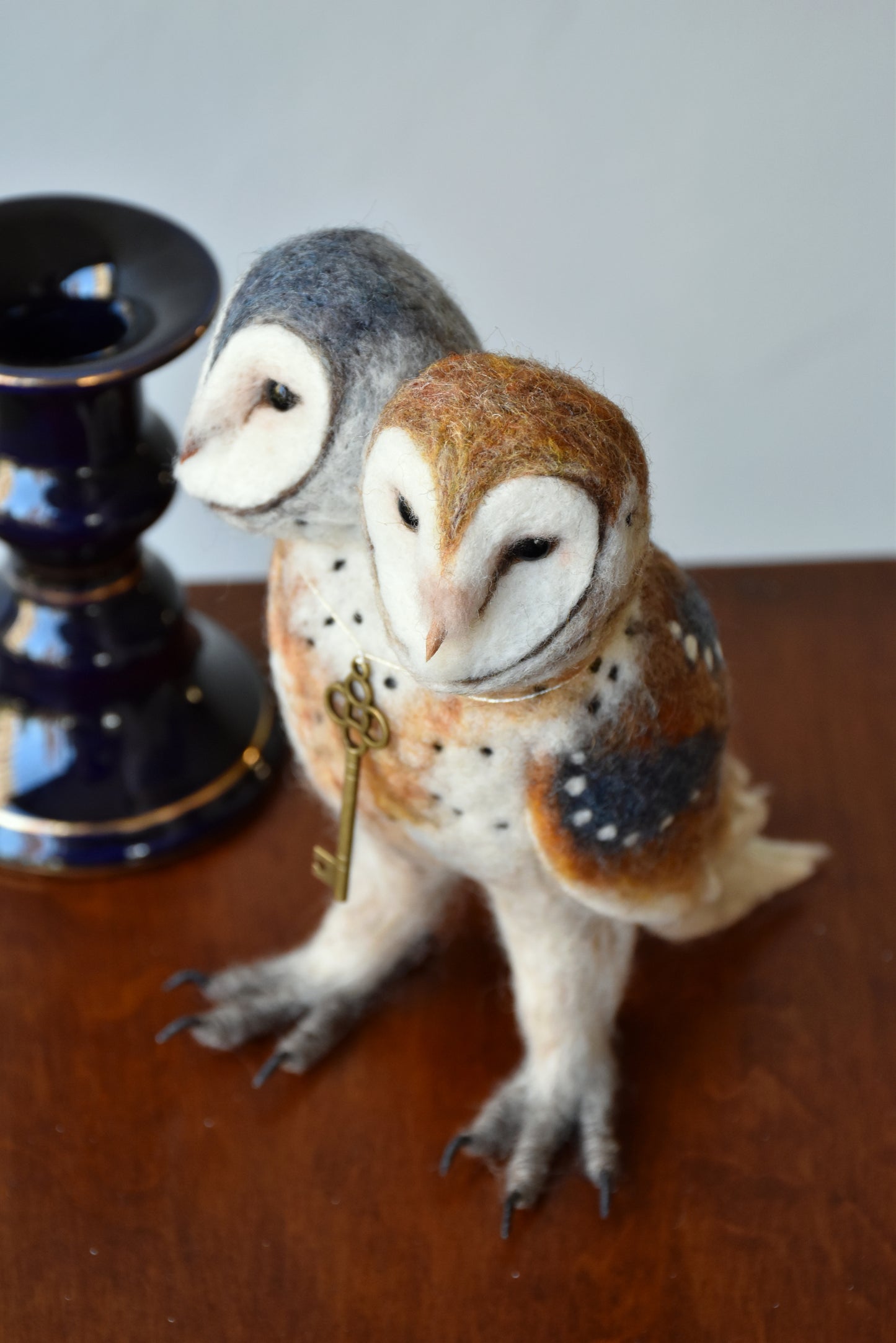 Needle Felted Siamese Barn Owl