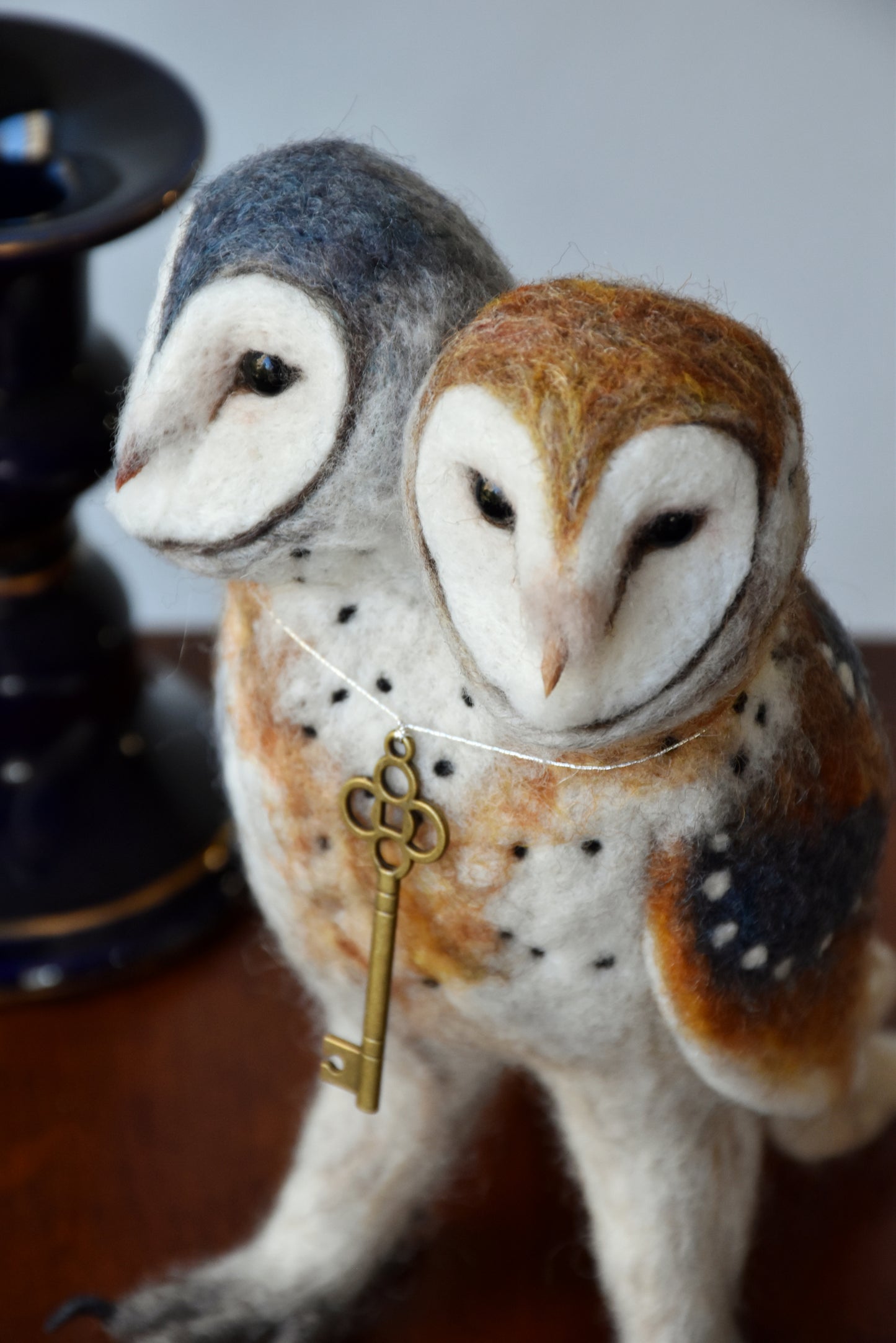 Needle Felted Siamese Barn Owl