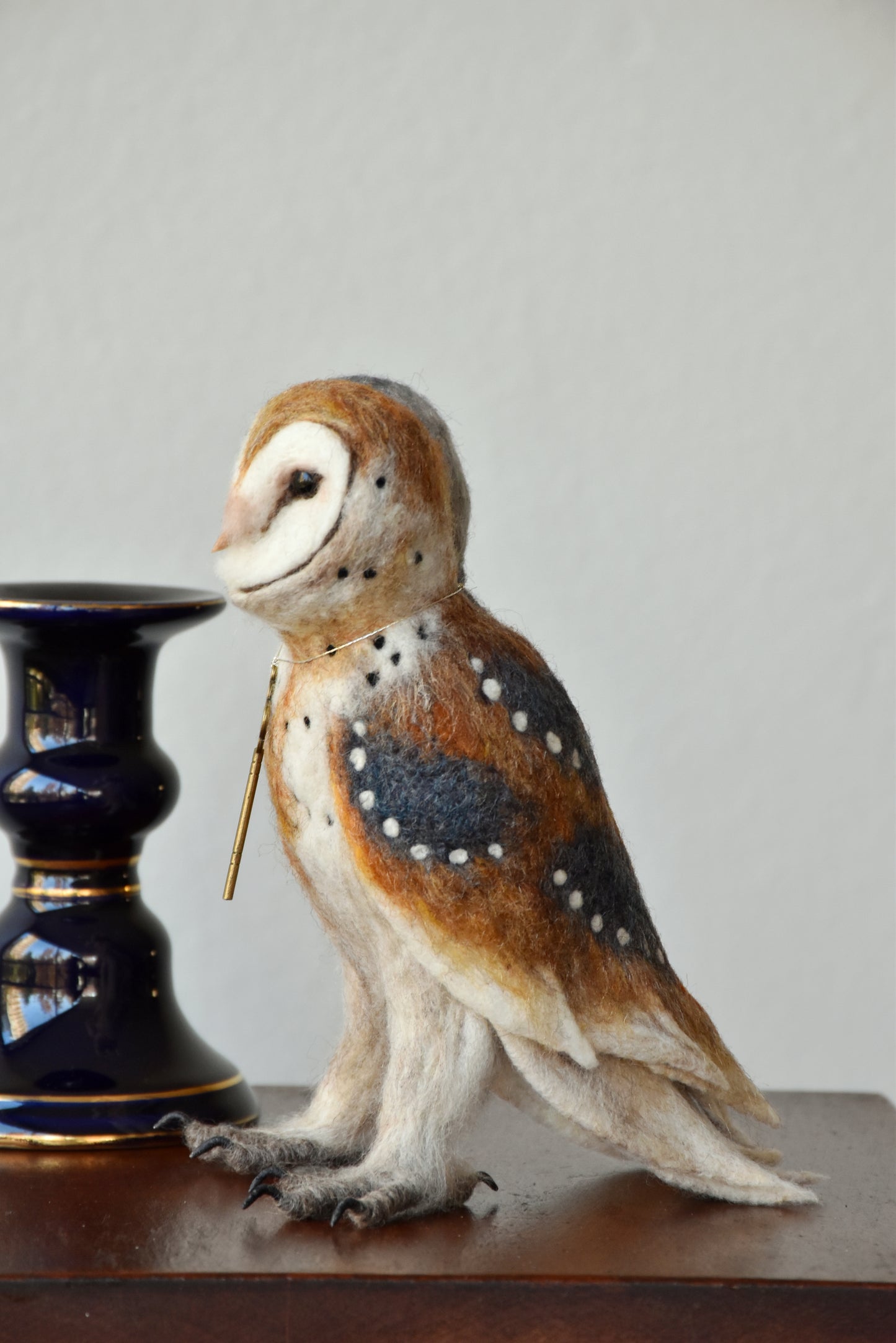 Needle Felted Siamese Barn Owl