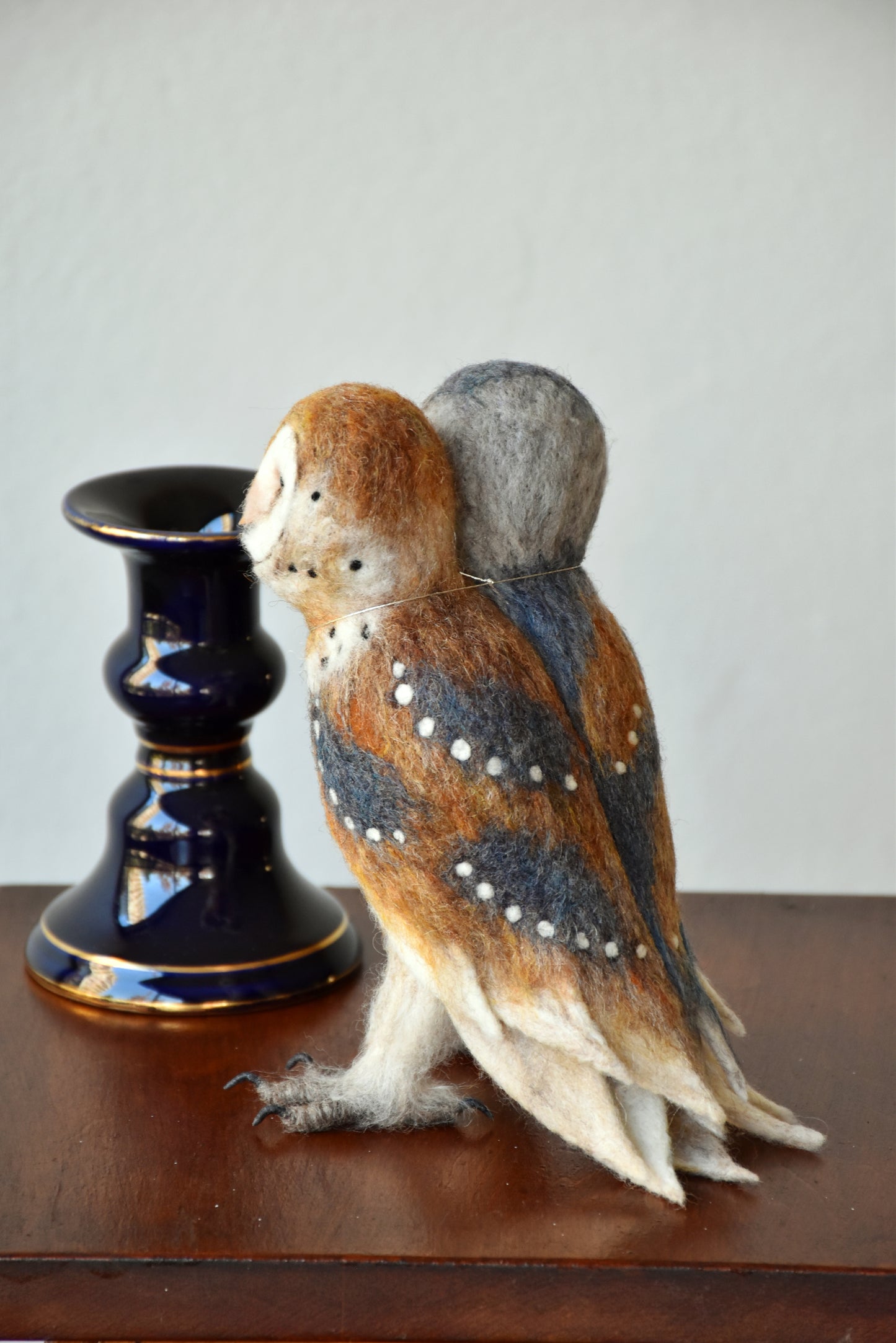 Needle Felted Siamese Barn Owl