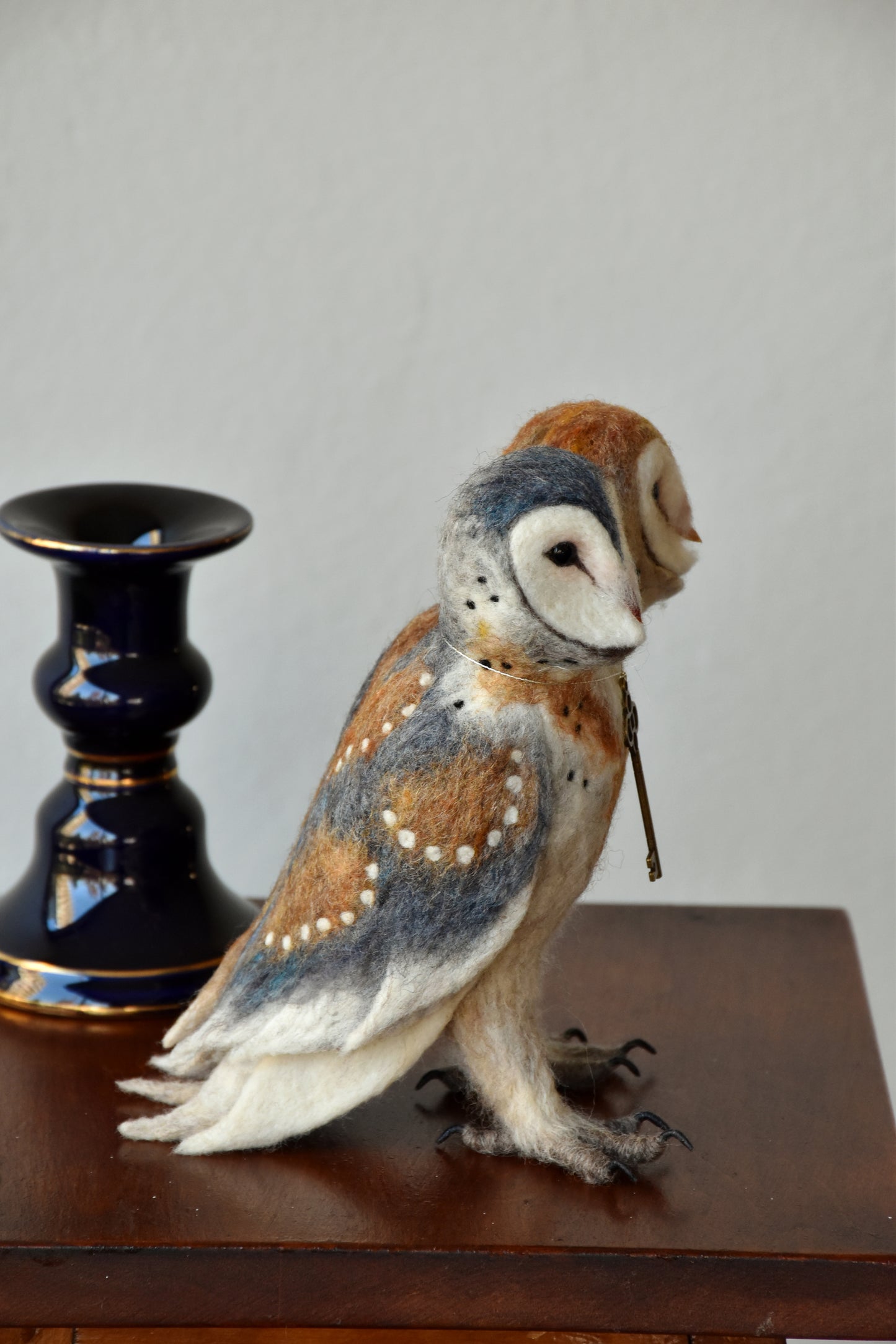 Needle Felted Siamese Barn Owl