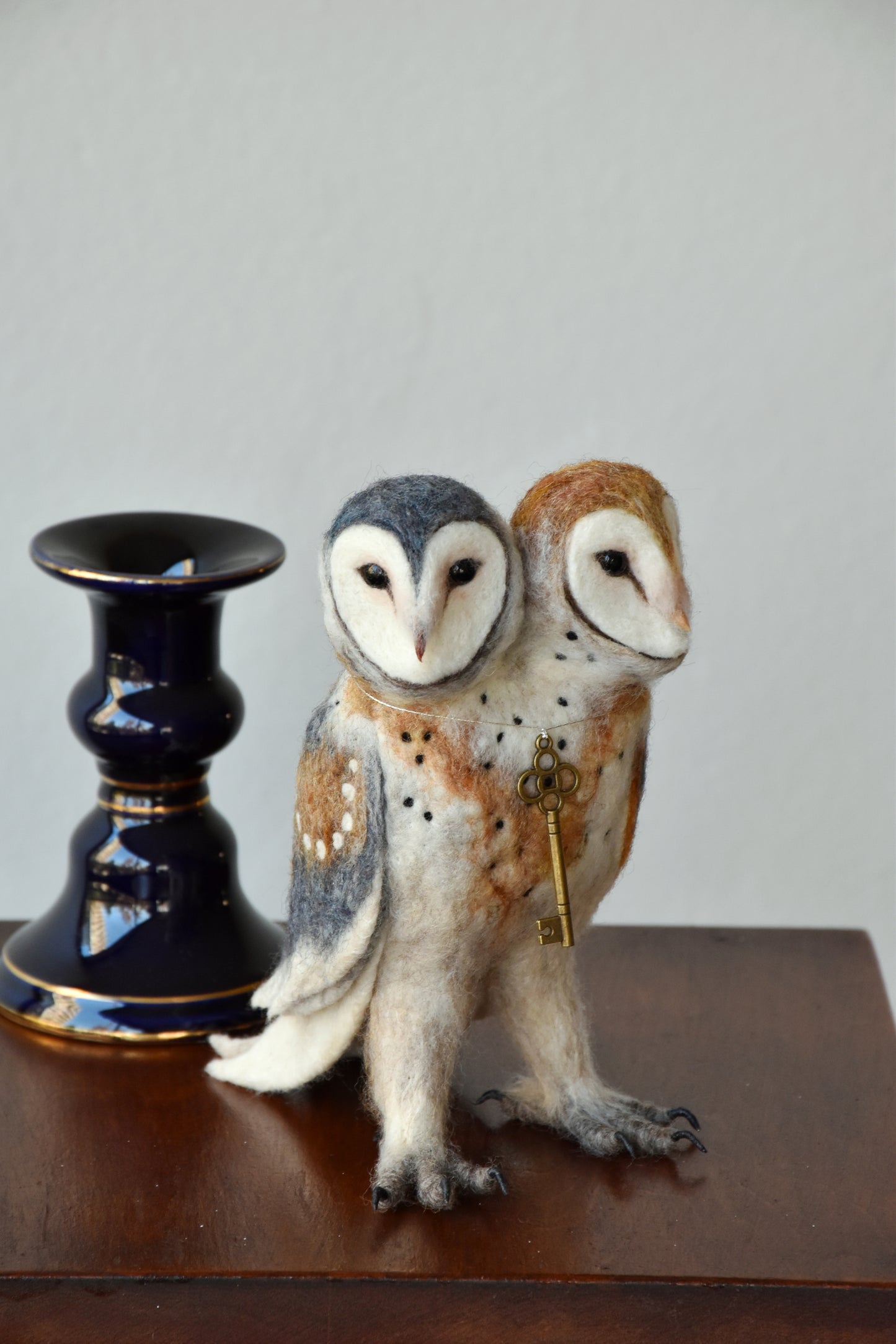 Needle Felted Siamese Barn Owl