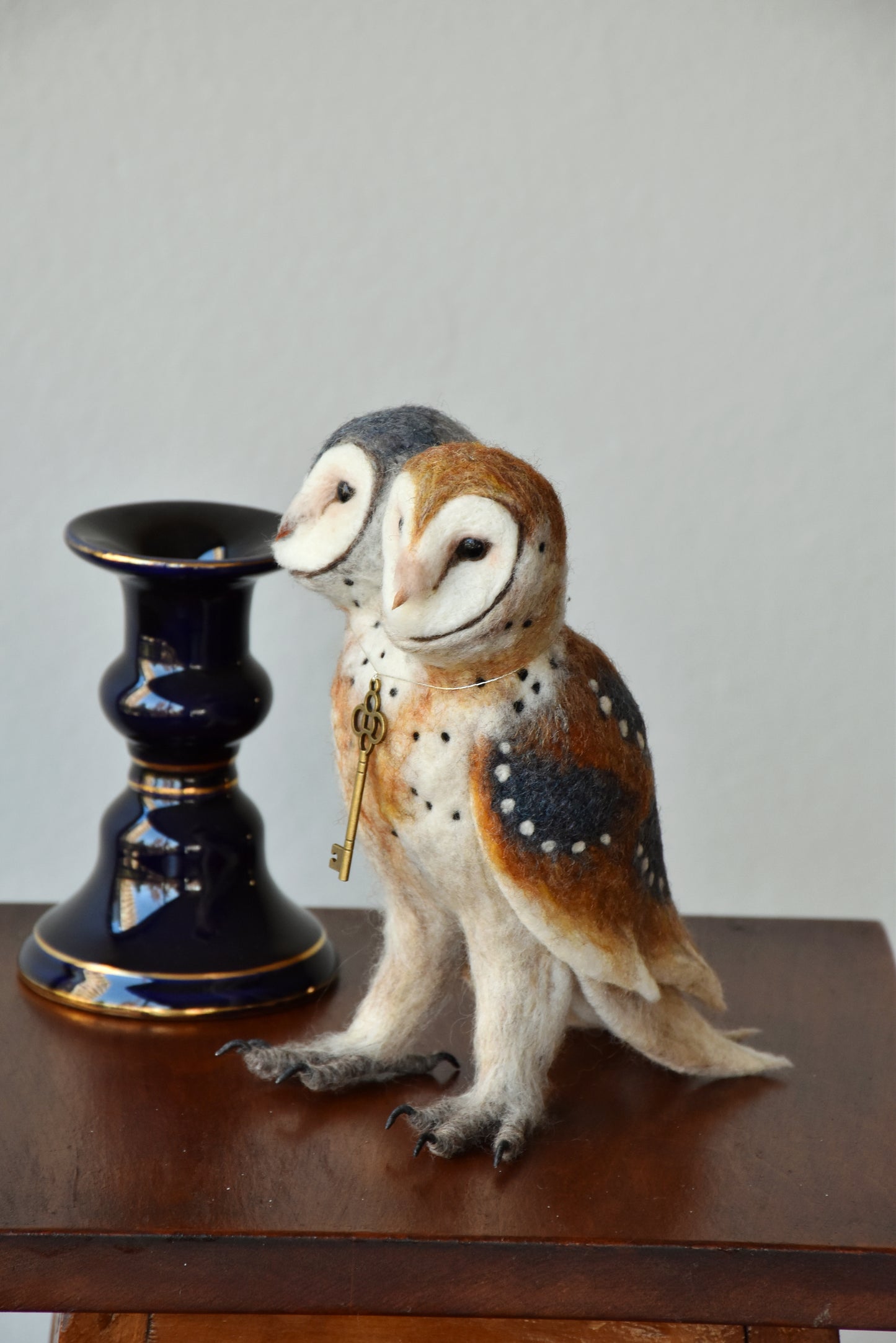 Needle Felted Siamese Barn Owl