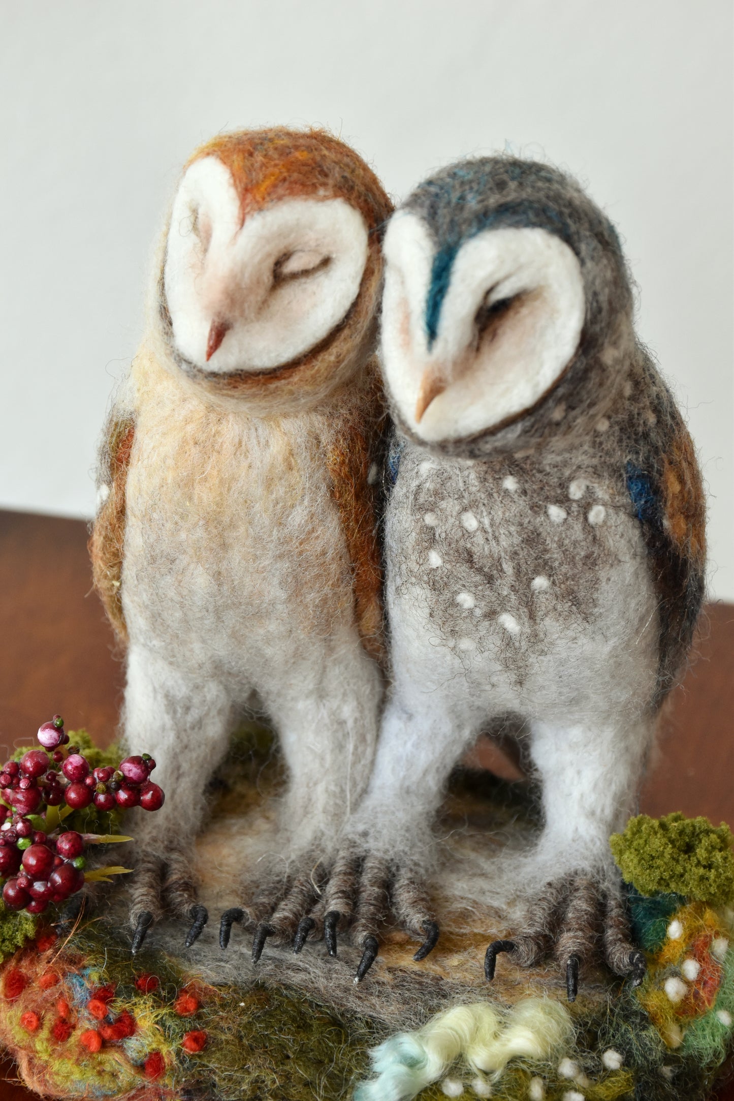 Needle Felted Barn Owls Lovers
