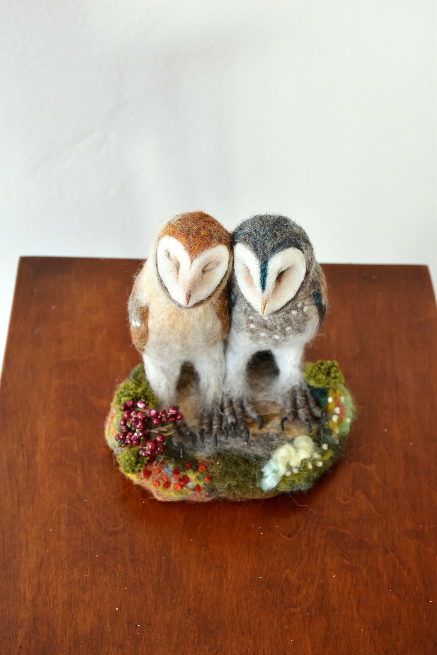 Needle Felted Barn Owls Lovers