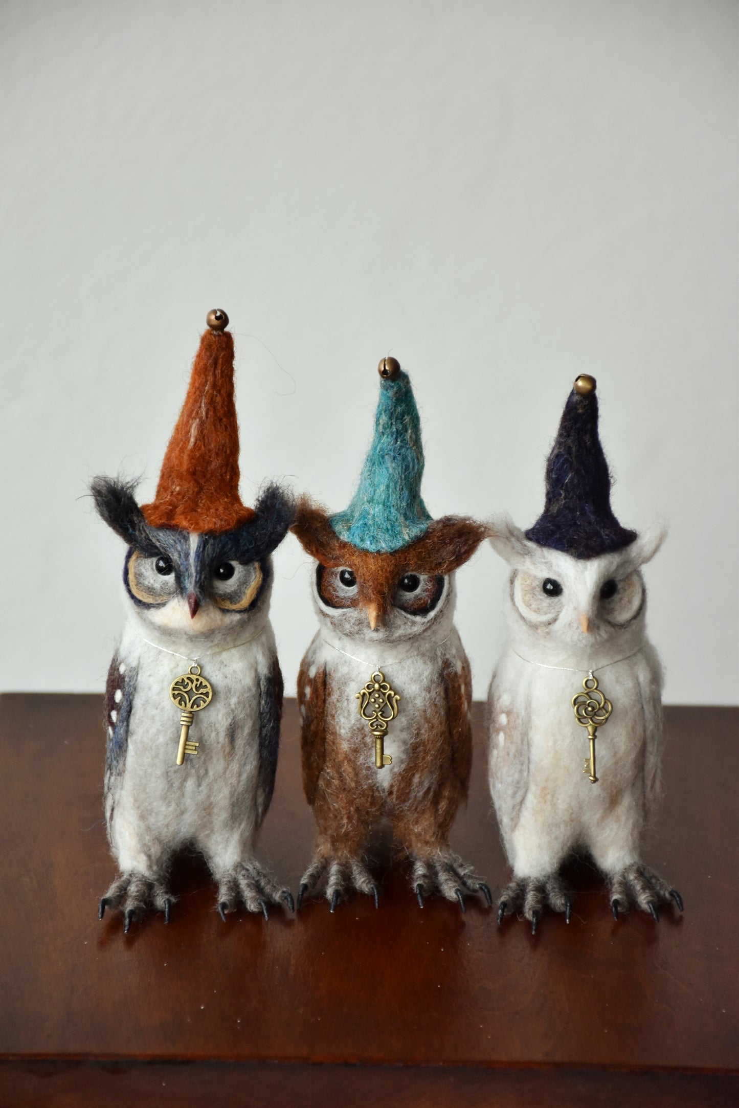Needle Felted Little Magician Owls