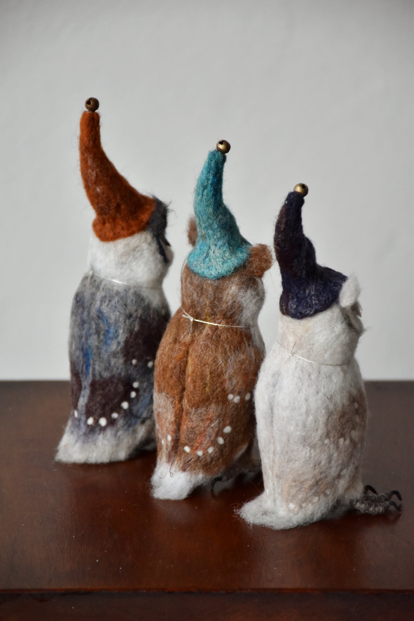 Needle Felted Little Magician Owls