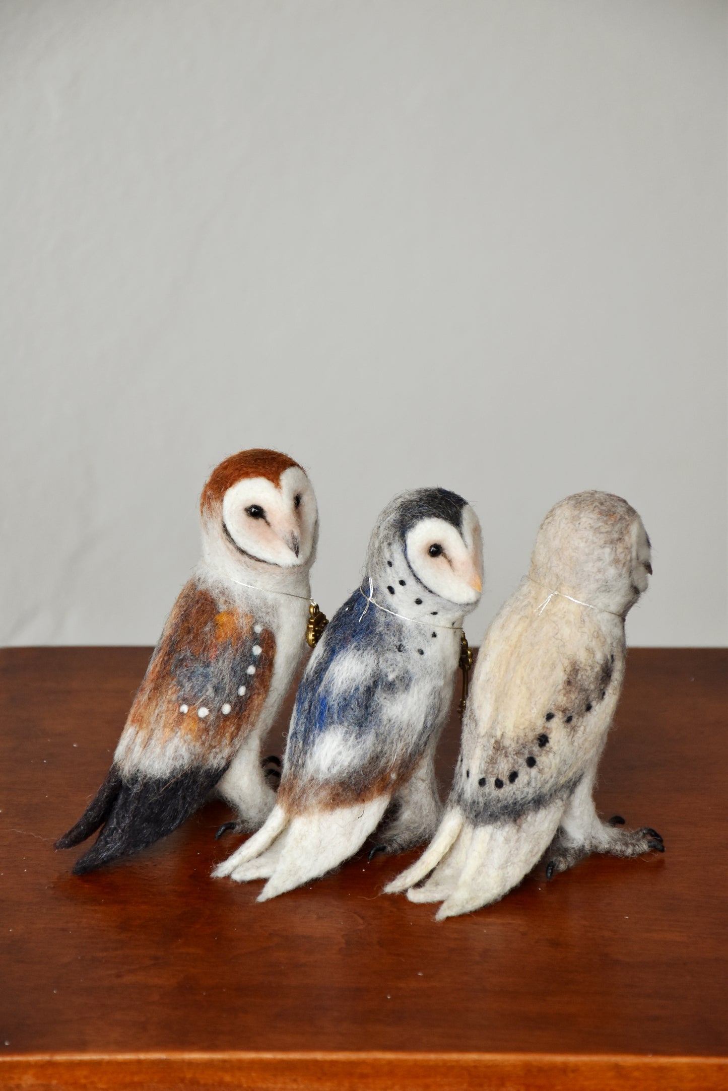 Needle Felted Barn Owls Pack