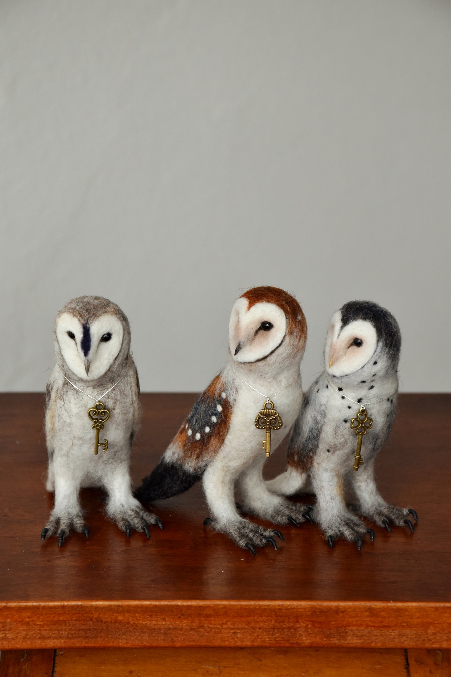 Needle Felted Barn Owls Pack
