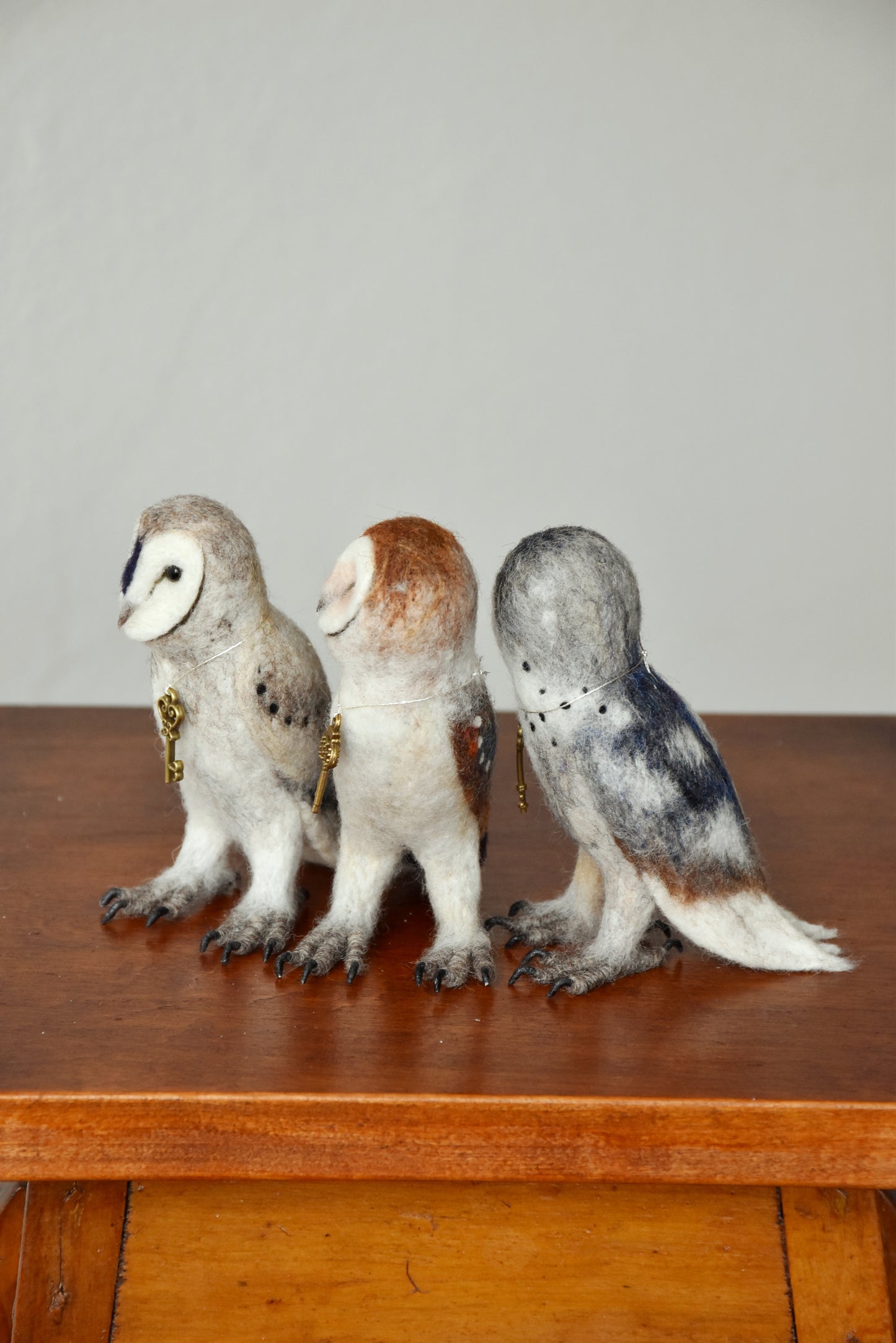 Needle Felted Barn Owls Pack