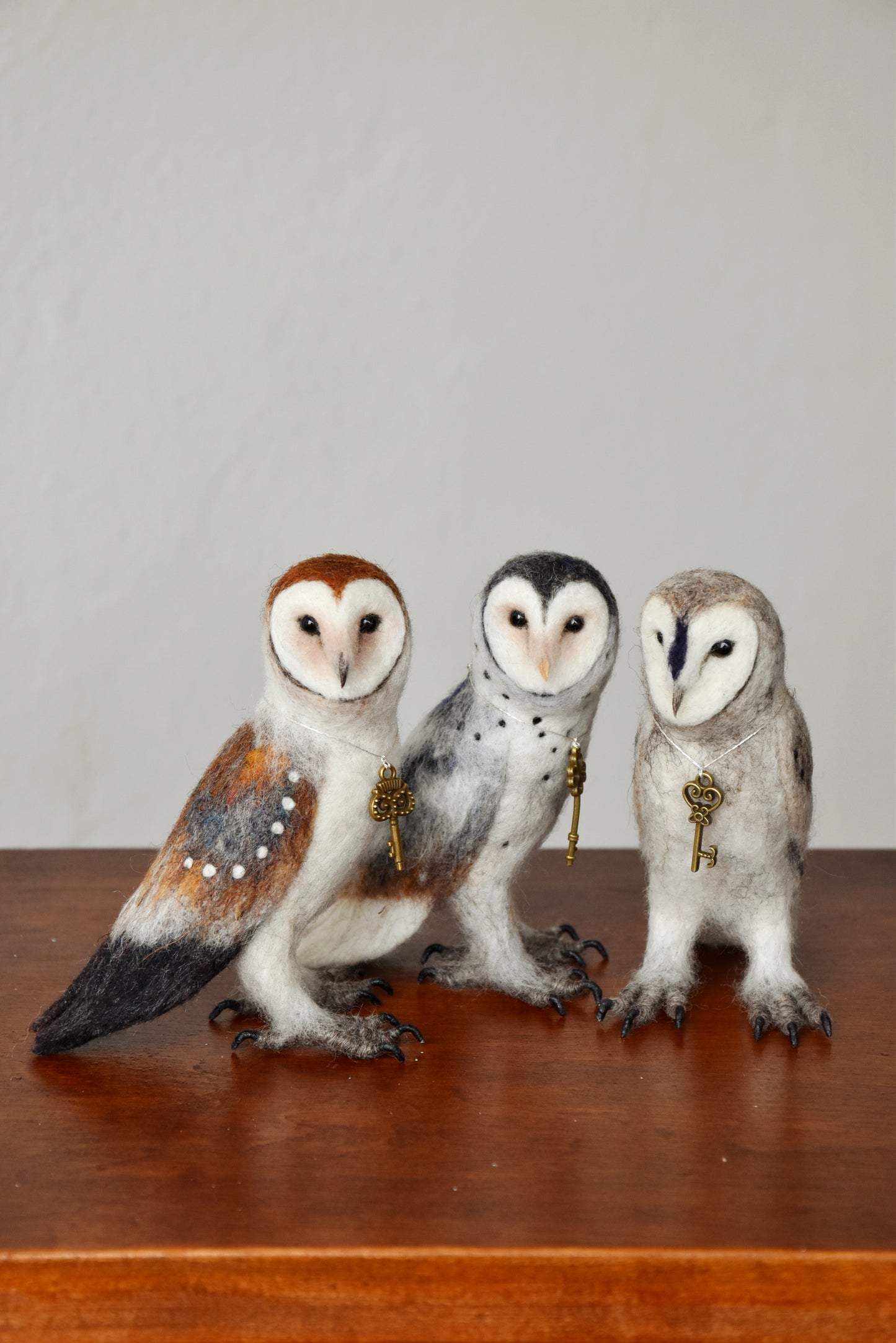 Needle Felted Barn Owls Pack
