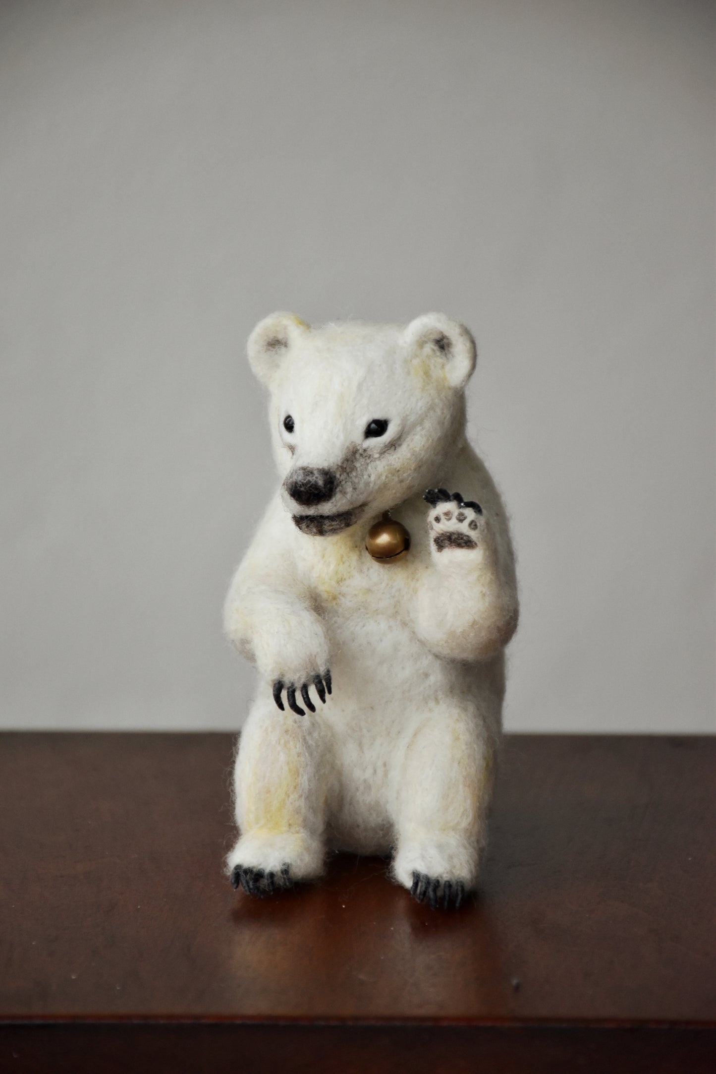 Needle Felted Baby Bear (Polar)