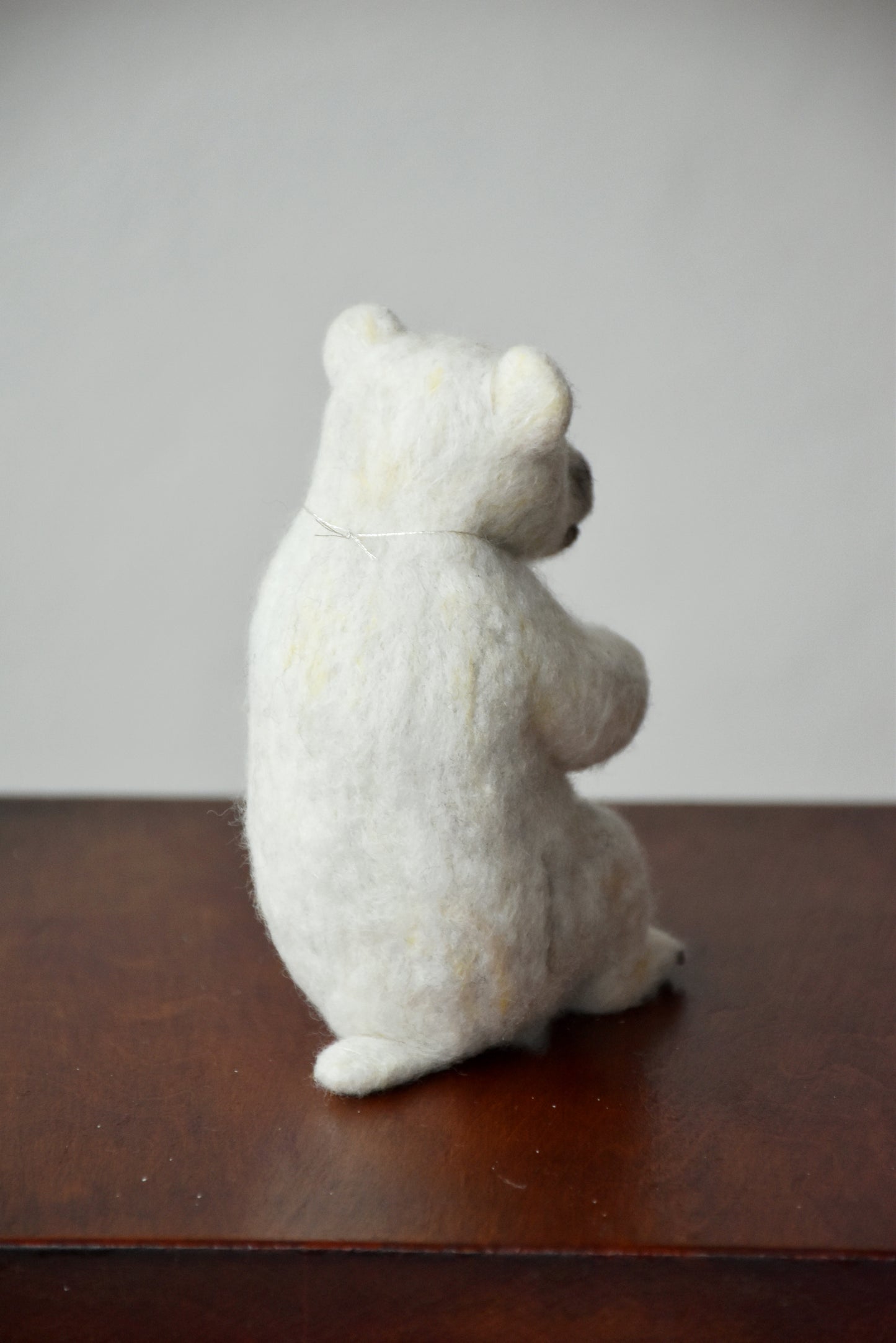 Needle Felted Baby Bear (Polar)