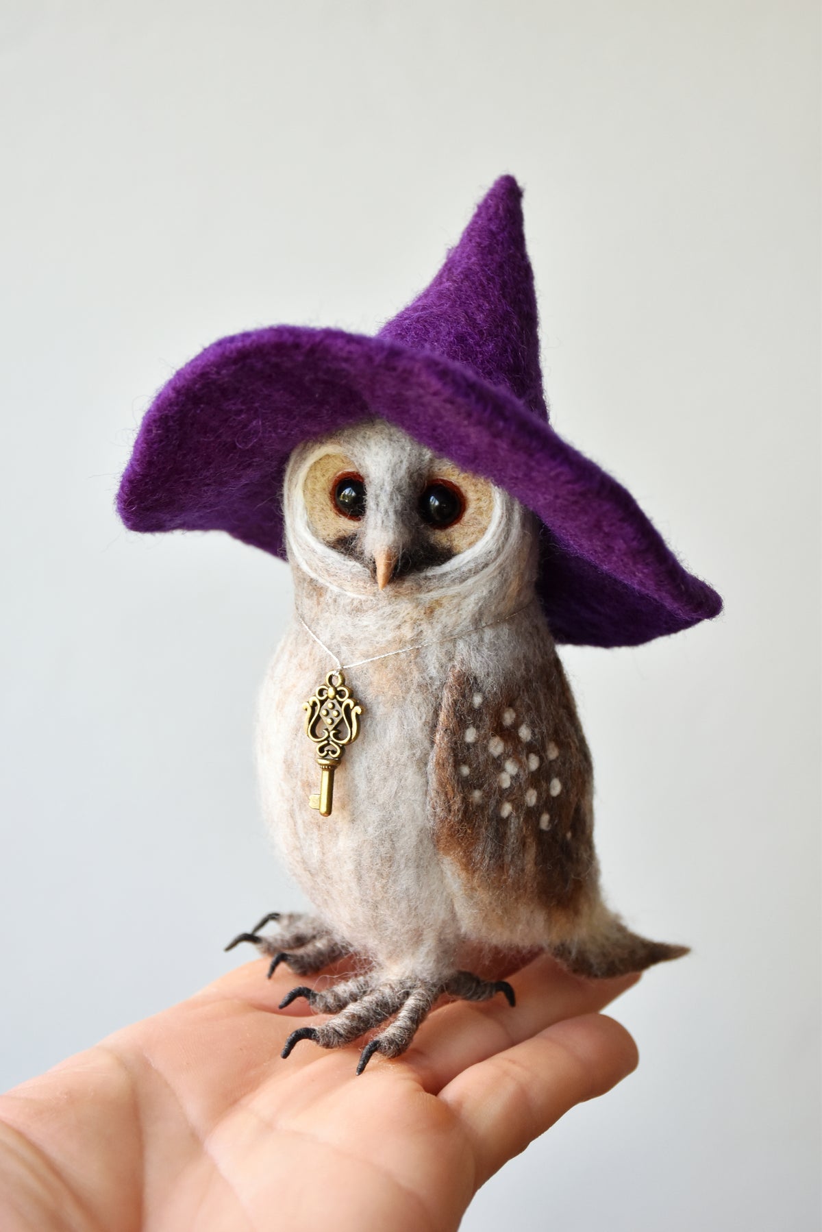 Needle Felted Little Witch Owl
